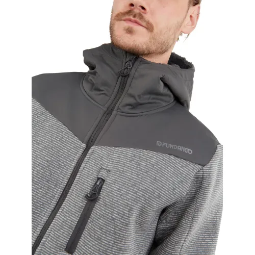 Fundango Ashford Insulated Fleece Jacket Férfi Polár, Softshell, Középréteg 745-grey heather