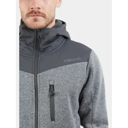 Fundango Ashford Insulated Fleece Jacket Férfi Polár, Softshell, Középréteg 745-grey heather