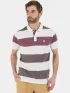 Fundango Incognito Stripe Poloshirt Férfi Galléros póló 380-plum