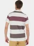Fundango Incognito Stripe Poloshirt Férfi Galléros póló 380-plum