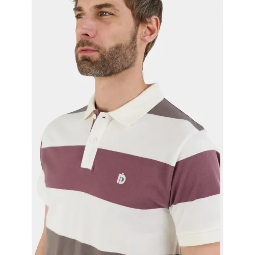 Fundango Incognito Stripe Poloshirt Férfi Galléros póló 380-plum