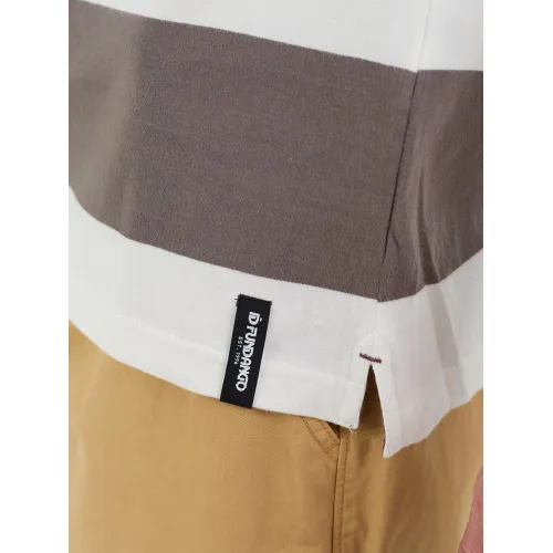 Fundango Incognito Stripe Poloshirt Férfi Galléros póló 380-plum