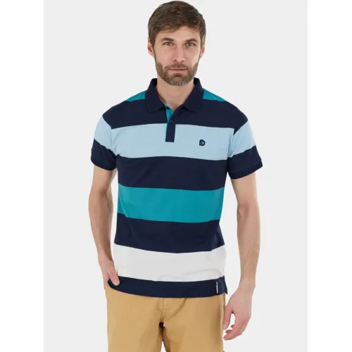 Fundango Incognito Stripe Poloshirt Férfi Galléros póló 450-lake