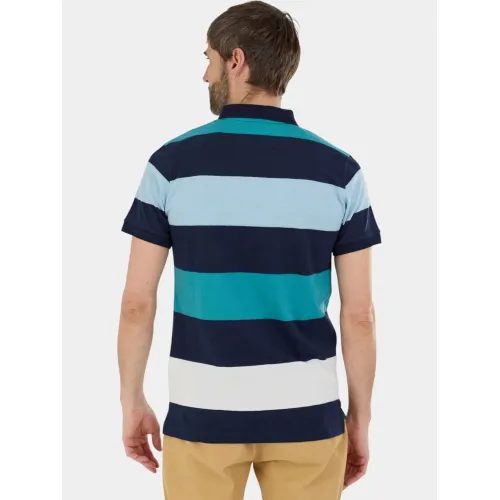 Fundango Incognito Stripe Poloshirt Férfi Galléros póló 450-lake