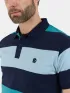Fundango Incognito Stripe Poloshirt Férfi Galléros póló 450-lake
