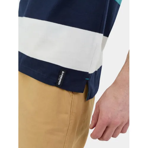 Fundango Incognito Stripe Poloshirt Férfi Galléros póló 450-lake