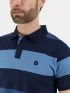 Fundango Incognito Stripe Poloshirt Férfi Galléros póló 488-indigo