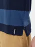 Fundango Incognito Stripe Poloshirt Férfi Galléros póló 488-indigo