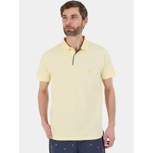 Fundango Insignia Poloshirt Férfi Galléros póló 206-corn cloud