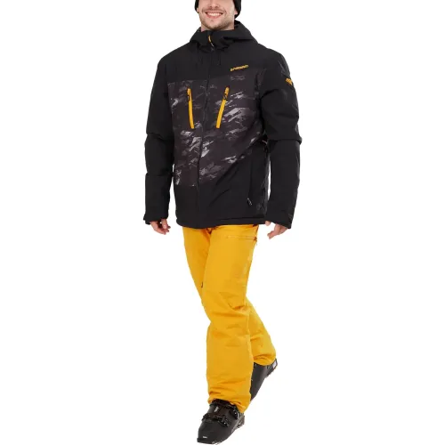 Fundango Privet Allmountain Jacket Férfi Síkabát, Snowboard kabát 893-black camouflage