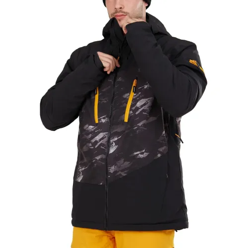 Fundango Privet Allmountain Jacket Férfi Síkabát, Snowboard kabát 893-black camouflage