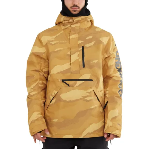 Fundango Tilbury Logo Anorak Férfi Síkabát, Snowboard kabát 246-okker melange