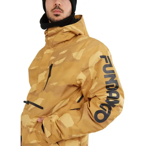 Fundango Tilbury Logo Anorak Férfi Síkabát, Snowboard kabát 246-okker melange