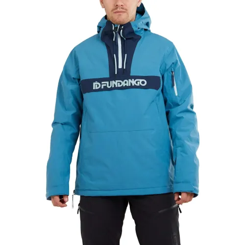 Fundango Burnaby Logo Anorak Férfi Síkabát, Snowboard kabát 460-turkis