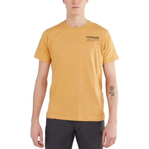 Fundango Basic - T Logo-7 T-shirt Fundango Basic - T Logo-7 T-shirt Férfi Póló 614-cinnamon