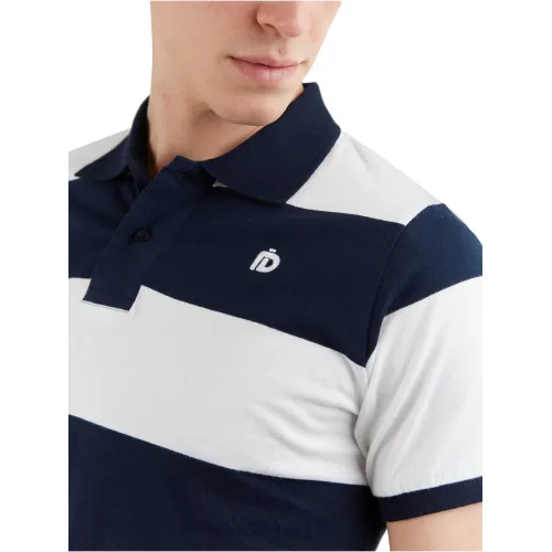 Fundango Incognito Stripe Poloshirt Fundango Incognito Stripe Poloshirt Férfi Galléros póló 481-dark navy