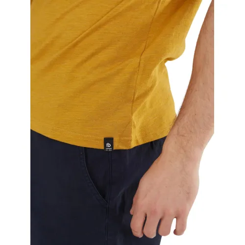 Fundango Jaggy Structured T-Shirt Fundango Jaggy Structured T-Shirt Férfi Póló 663-golden brown