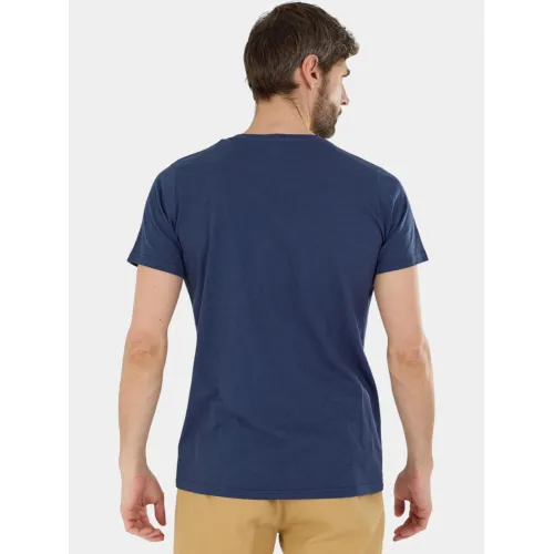 Fundango Jaggy Structured T-shirt Férfi Póló 486-patriot blue