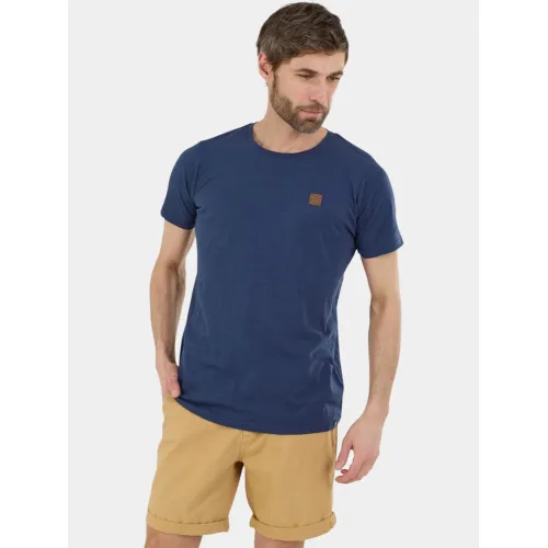 Fundango Jaggy Structured T-shirt Férfi Póló 486-patriot blue