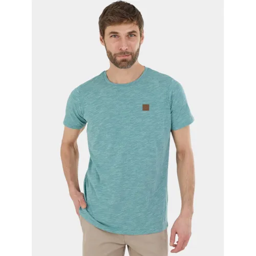 Fundango Jaggy Structured T-shirt Férfi Póló 514-light pistatia