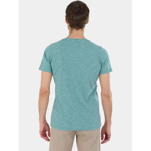 Fundango Jaggy Structured T-shirt Férfi Póló 514-light pistatia