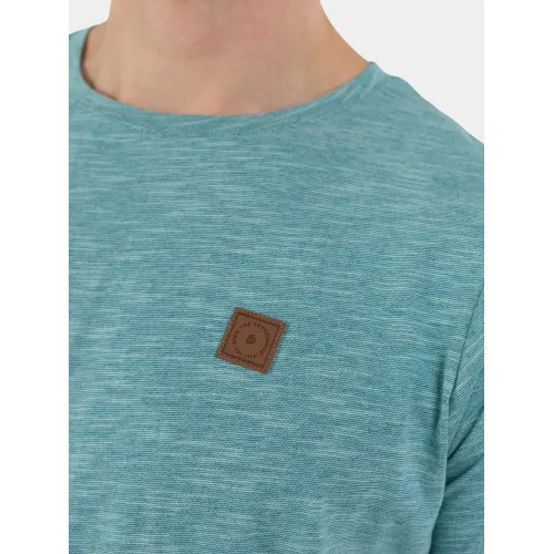 Fundango Jaggy Structured T-shirt Férfi Póló 514-light pistatia