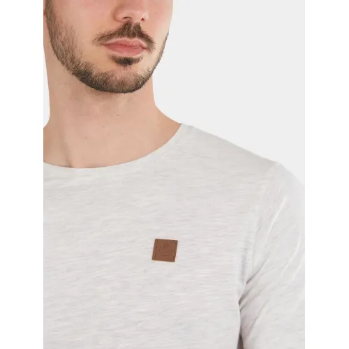 Fundango Jaggy Structured T-shirt Férfi Póló 610-sand