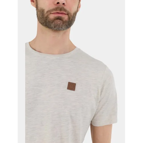 Fundango Jaggy Structured T-shirt Férfi Póló 610-sand