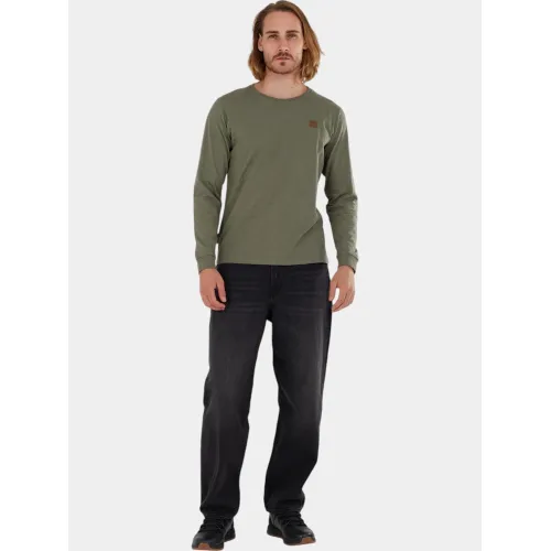 Fundango Justin Longsleeve T-shirt Fundango Justin Longsleeve T-shirt Férfi Hosszú ujjú póló 590-oliv
