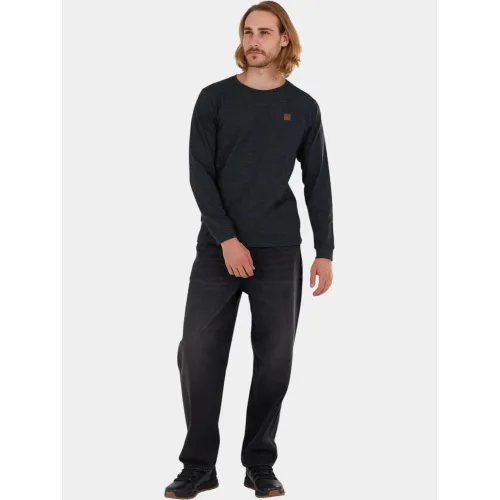 Fundango Justin Longsleeve T-shirt Férfi Hosszú ujjú póló 891-black heather