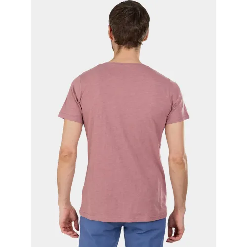 Fundango Jaggy II Structured T-shirt Férfi Póló 325-smoke rose