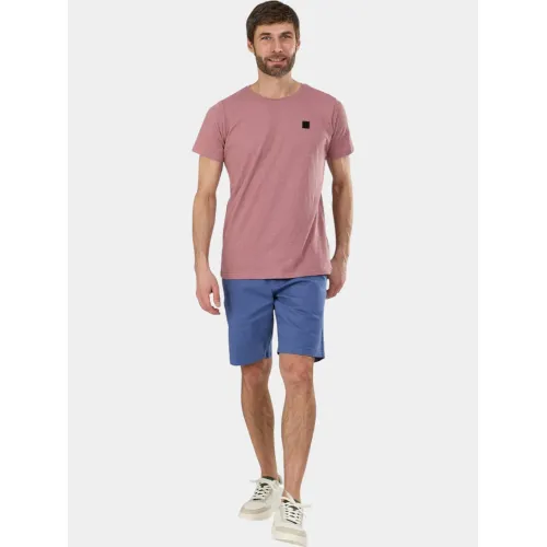 Fundango Jaggy II Structured T-shirt Férfi Póló 325-smoke rose