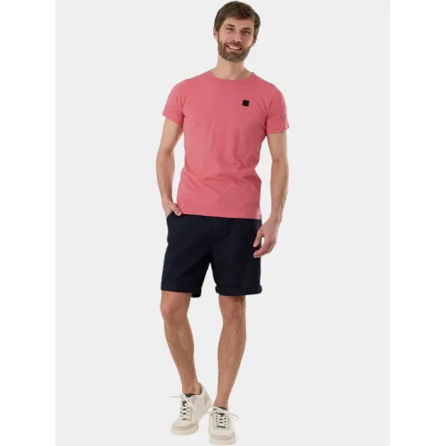 Fundango Jaggy II Structured T-shirt Férfi Póló 352-coral