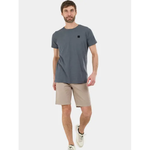 Fundango Jaggy II Structured T-shirt Férfi Póló 755-steel