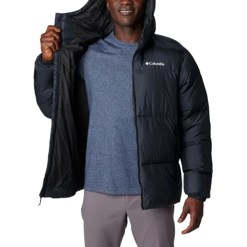 Columbia Puffect Hooded Jacket Férfi Utcai Kabát 010-Black