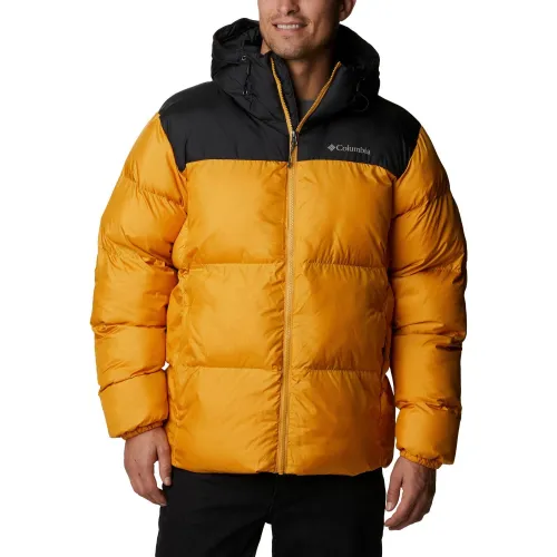 Columbia Puffect Hooded Jacket Férfi Utcai Kabát 756-Raw Honey