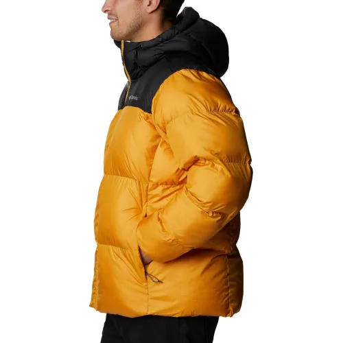 Columbia Puffect Hooded Jacket Férfi Utcai Kabát 756-Raw Honey