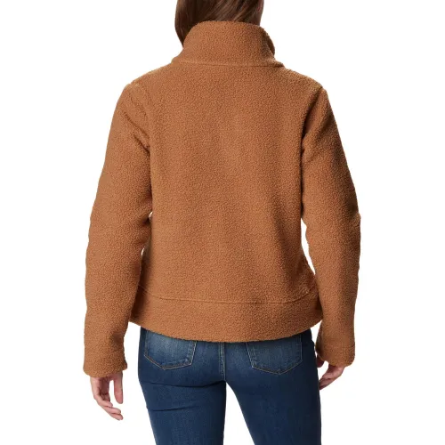 Columbia Panorama Snap Fleece Jacket Női Utcai Kabát 224-Camel Brown