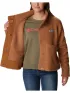 Columbia Panorama Snap Fleece Jacket Női Utcai Kabát 224-Camel Brown