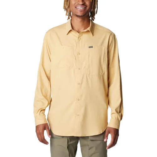 Columbia Silver Ridge Utility Lite Long Sleeve Shirt Férfi Ing 292-Light Camel