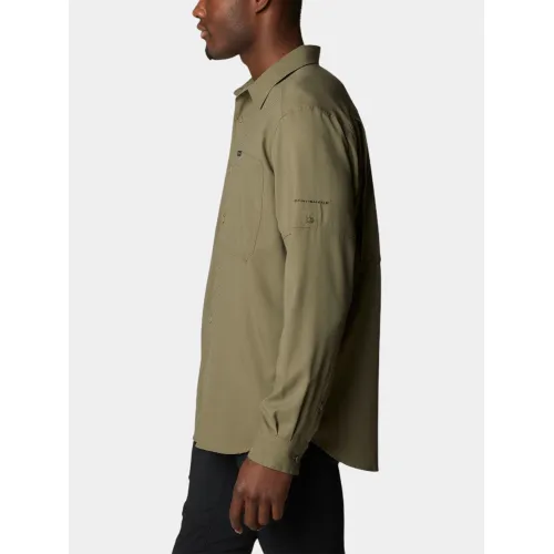 Columbia Silver Ridge Utility Lite Long Sleeve Shirt Férfi Ing 397-Stone Green