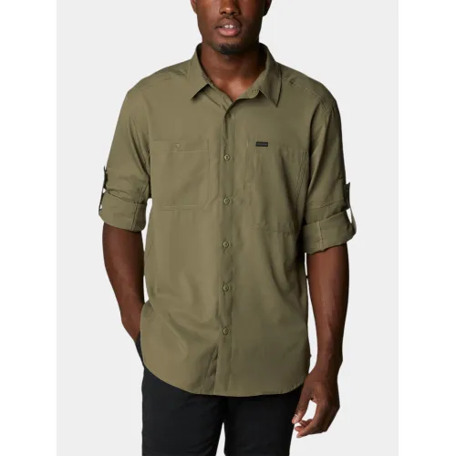 Columbia Silver Ridge Utility Lite Long Sleeve Shirt Férfi Ing 397-Stone Green