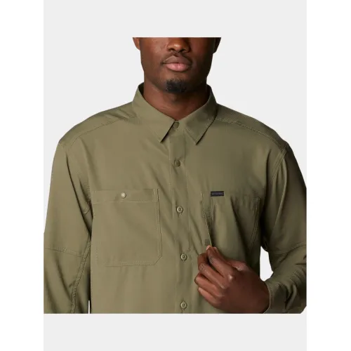 Columbia Silver Ridge Utility Lite Long Sleeve Shirt Férfi Ing 397-Stone Green