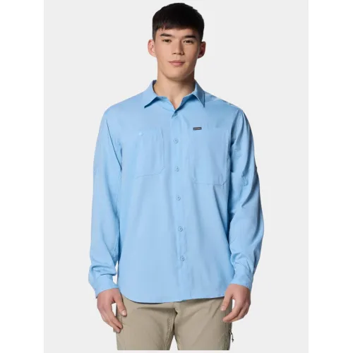 Columbia Silver Ridge Utility Lite Long Sleeve Shirt Férfi Ing 431-Ripple Blue