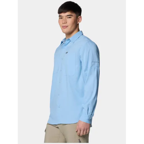 Columbia Silver Ridge Utility Lite Long Sleeve Shirt Férfi Ing 431-Ripple Blue