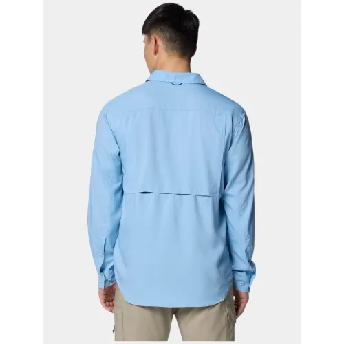 Columbia Silver Ridge Utility Lite Long Sleeve Shirt Férfi Ing 431-Ripple Blue