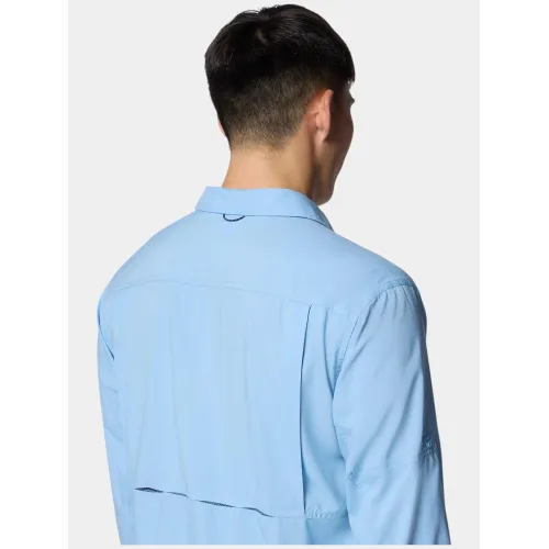 Columbia Silver Ridge Utility Lite Long Sleeve Shirt Férfi Ing 431-Ripple Blue