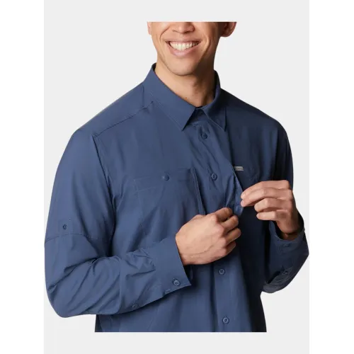 Columbia Silver Ridge Utility Lite Long Sleeve Shirt Férfi Ing 478-Dark Mountain