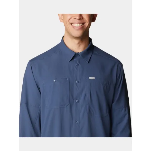 Columbia Silver Ridge Utility Lite Long Sleeve Shirt Férfi Ing 478-Dark Mountain
