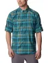Columbia Silver Ridge Utility Lite Plaid Long Sleeve Shirt Férfi Ing 414-Night Wave